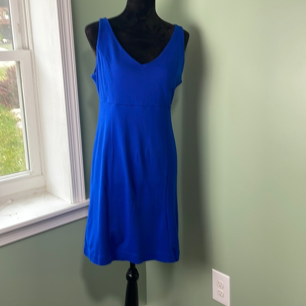 New York & Company Royal Blue Sleeveless V-Neck Dress